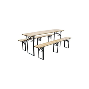 Set mobilier pentru gradina pliabil MCT Garden 732, compus din 1 masa, 2 banci, 200 cm, natur Set mobilier pentru gradina pliabil MCT Garden 732, compus din 1 masa, 2 banci, 200 cm, natur