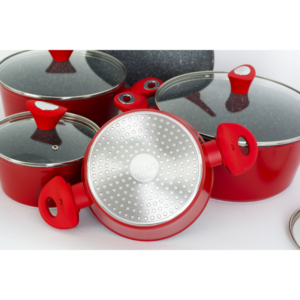Set oale 9 piese, Zilan ZLN-3260, Material aluminiu, Interior granit, Compatibil inductie Set oale 9 piese, Zilan ZLN-3260, Material aluminiu, Interior granit, Compatibil inductie