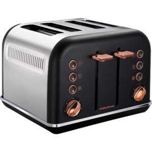 Prajitor de paine Morphy Richards Accents 242104, 1880 W, 4 felii, Negru/Auriu Prajitor de paine Morphy Richards Accents 242104, 1880 W, 4 felii, Negru/Auriu