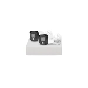 Sistem supraveghere exterior basic HikVision, 2 camere, 2 MP, IR 25 m, lumina alba 20 m, 2.8 mm, microfon Sistem supraveghere exterior basic HikVision, 2 camere, 2 MP, IR 25 m, lumina alba 20 m, 2.8 mm, microfon