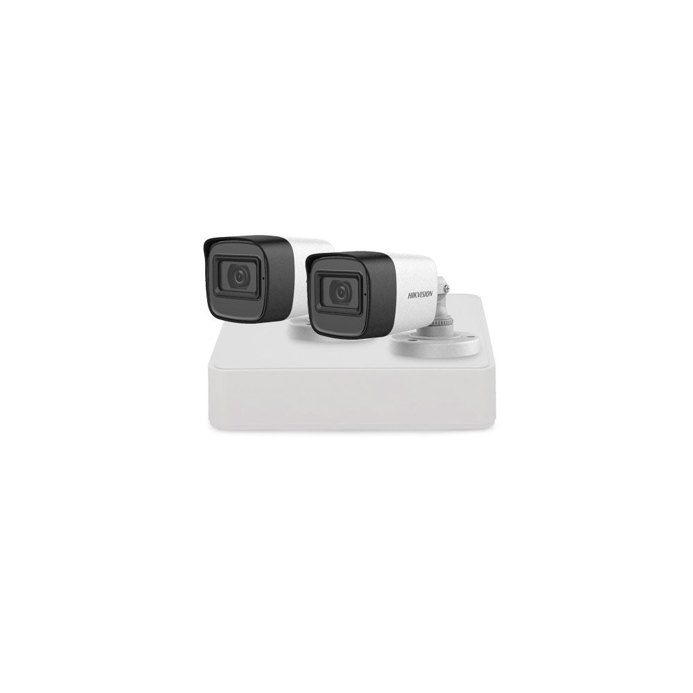 Sistem supraveghere exterior basic HikVision, 2 camere, 2 MP, IR 30 m, 2.8 mm, microfon Sistem supraveghere exterior basic HikVision, 2 camere, 2 MP, IR 30 m, 2.8 mm, microfon