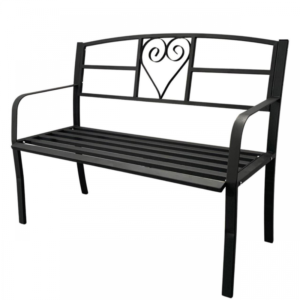 Banca metalica cu 2 locuri, pentru gradina, Negru, 120x56x97cm, fara perne, maxim 200 kg Banca metalica cu 2 locuri, pentru gradina, Negru, 120x56x97cm, fara perne, maxim 200 kg