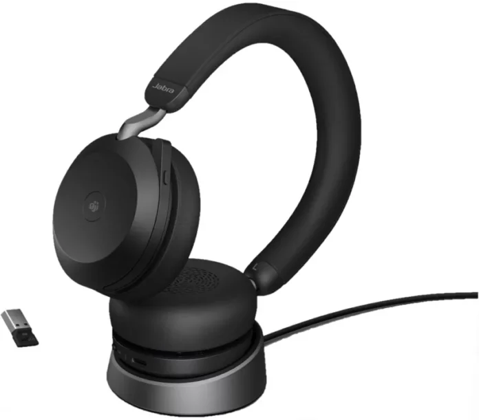 Casti Jabra Evolve2 75  USB-A  UC  Stand  Negru
