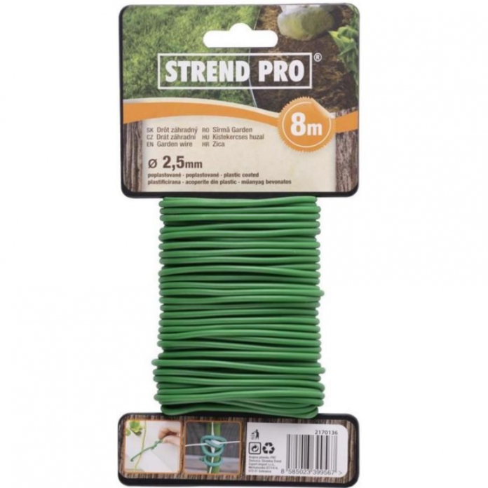 Sarma de legat pentru gradina, Strend Pro Mader8, diametru 2.5mm, lungime 8 m, verde Sarma de legat pentru gradina, Strend Pro Mader8, diametru 2.5mm, lungime 8 m, verde
