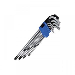Set 9 chei Torx cu gaura lungi tip L, BGS Germany, TT10-TT50 Set 9 chei Torx cu gaura lungi tip L, BGS Germany, TT10-TT50