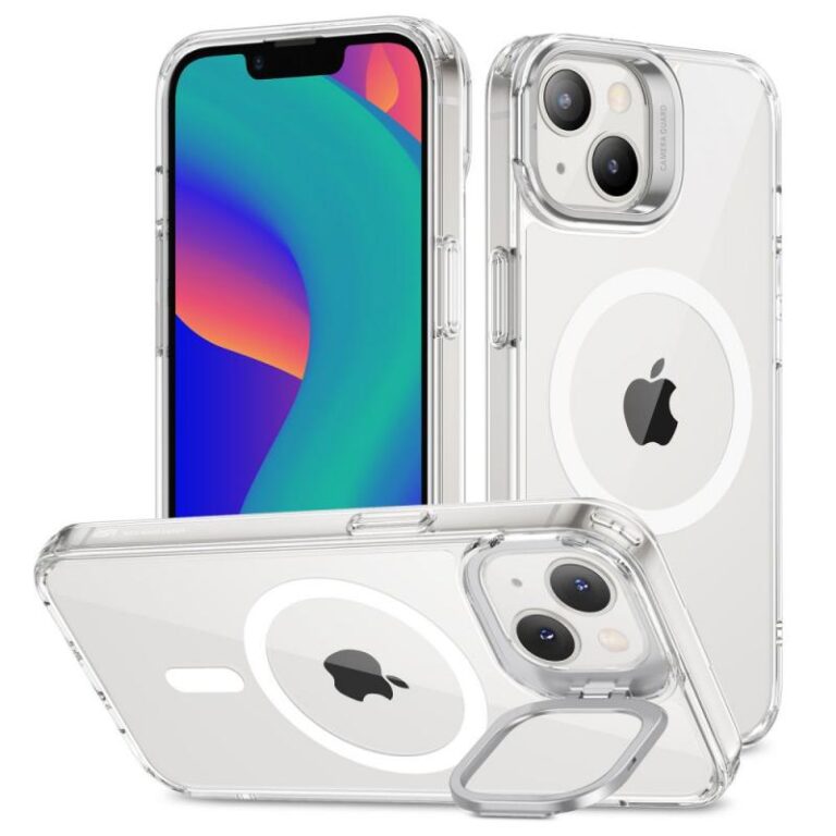 Husa de protectie telefon ESR Classic Kickstand HaloLock, Functie Stand, compatibila cu Apple iPhone 13 / 14, Transparent