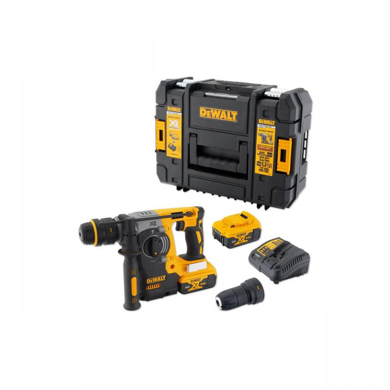 Ciocan rotopercutor SDS-Plus cu 2 acumulatori 18V 5.0Ah, 2.1 J, 2.7 kg, tip DCH274P2T-QW, DeWalt Ciocan rotopercutor SDS-Plus cu 2 acumulatori 18V 5.0Ah, 2.1 J, 2.7 kg, tip DCH274P2T-QW, DeWalt