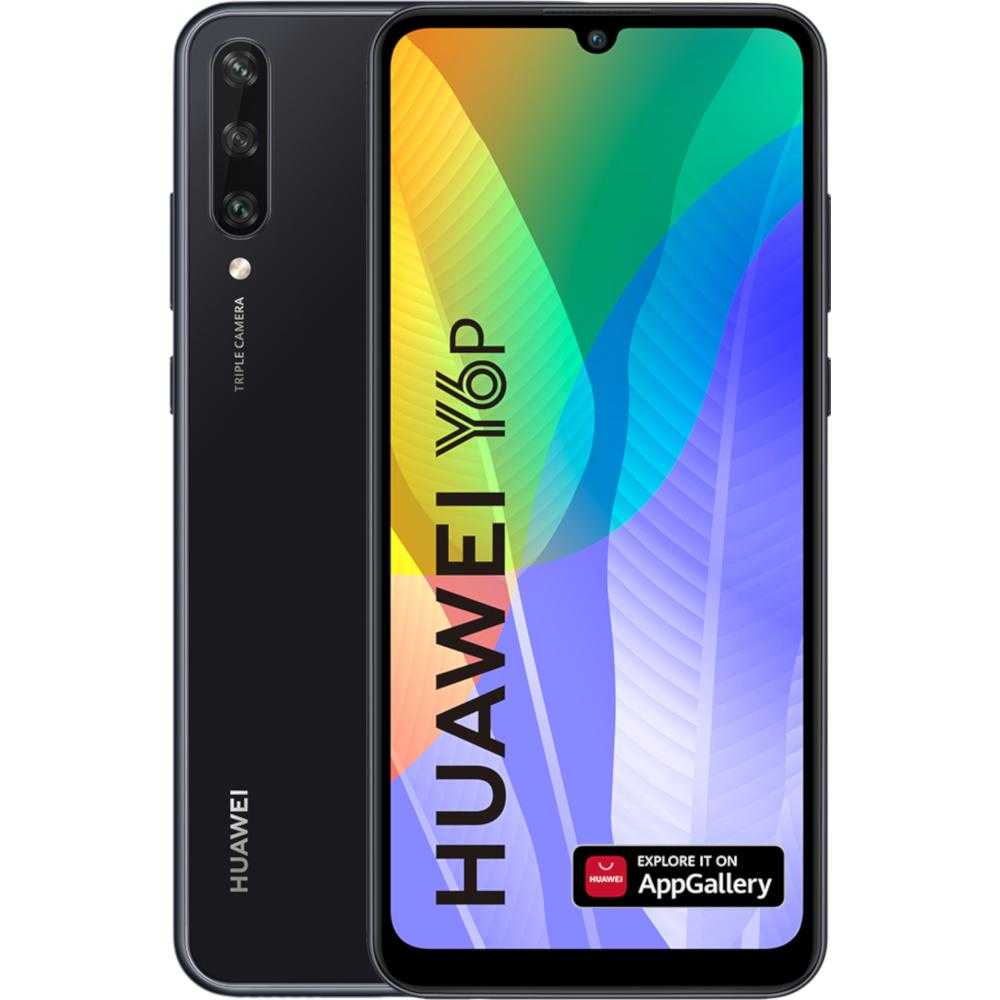 Telefon mobil Huawei Y6P, 64GB, Dual SIM, Midnight Black Telefon mobil Huawei Y6P, 64GB, Dual SIM, Midnight Black