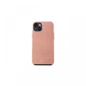 Husa iPhone 14 Plus Burga Dual Layer Pink Croco Husa iPhone 14 Plus Burga Dual Layer Pink Croco