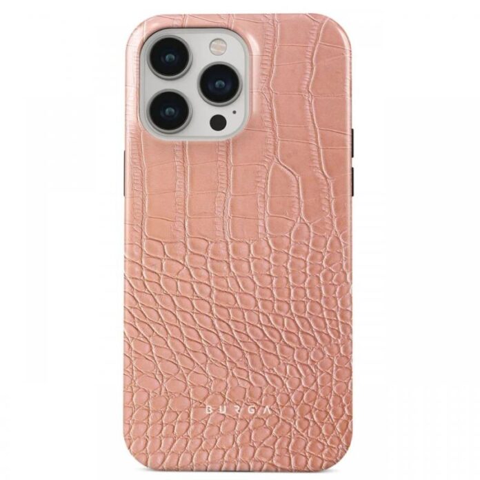 Burga Husa Dual Layer Pink Croco iPhone 15 Pro Max Burga Husa Dual Layer Pink Croco iPhone 15 Pro Max