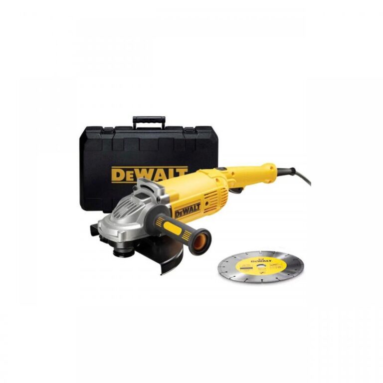 Polizor unghiular DeWALT, 230mm, 2200W, 6600rpm, cu disc diamantat si valiza plastic, tip DWE492KD-QS