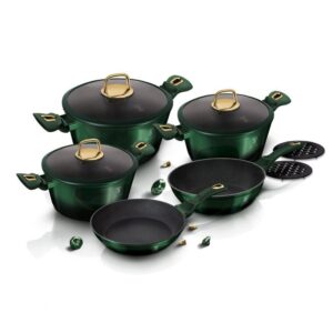 Set oale marmorate cu capace 10 piese Emerald Collection Berlinger Haus BH 6065 Set oale marmorate cu capace 10 piese Emerald Collection Berlinger Haus BH 6065