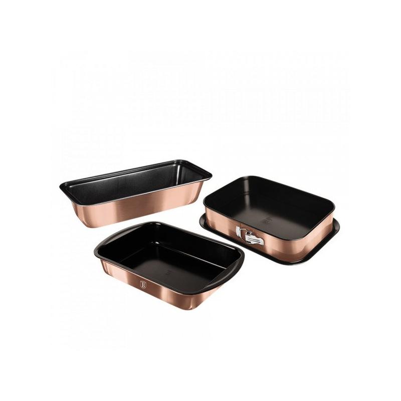 Set tavi pentru copt 3 piese Rose Gold Berlinger Haus BH 7633 Set tavi pentru copt 3 piese Rose Gold Berlinger Haus BH 7633