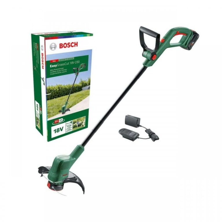 Trimmer electric, cu acumulator 1x18V, 2Ah, diametru cosire 23cm, BOSCH, tip EasyGrassCut 18V-230