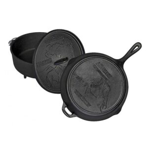 Set 3 piese din fonta contine Ceaun olandez 6 litri, tigaie si capac 30 cm logo National Parks Camp Chef CC-CBOX100 Set 3 piese din fonta contine Ceaun olandez 6 litri, tigaie si capac 30 cm logo National Parks Camp Chef CC-CBOX100