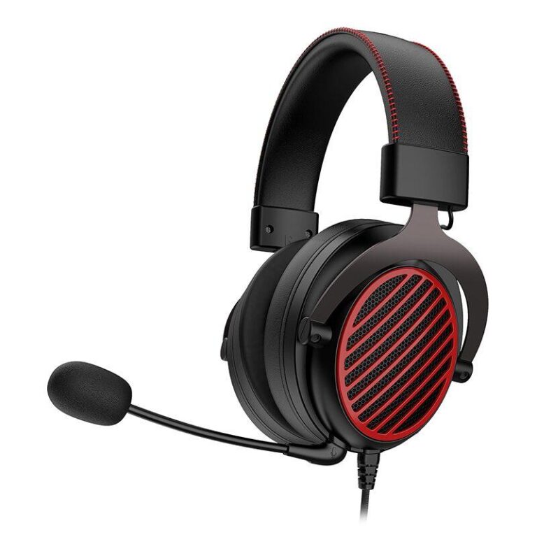Casti gaming Redragon Luna negre cu rosu