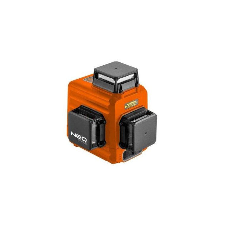 Nivela laser, 3D, rosu, cu geanta, incarcator si suport magnetic, 15 m, NEO