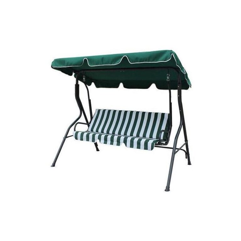 Balansoar gradina, 3 locuri, verde, 173x112x158 cm, Garfield