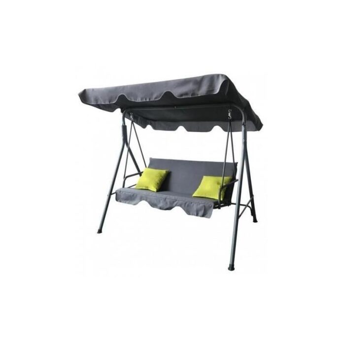 Balansoar gradina, 3 locuri, gri, 170x110x153 cm, Florentina
