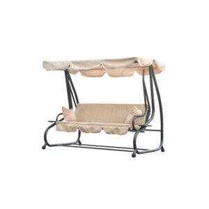 Balansoar gradina, 3 locuri, crem, 210x120x170 cm, functie pat, MCT Dorina Balansoar gradina, 3 locuri, crem, 210x120x170 cm, functie pat, MCT Dorina