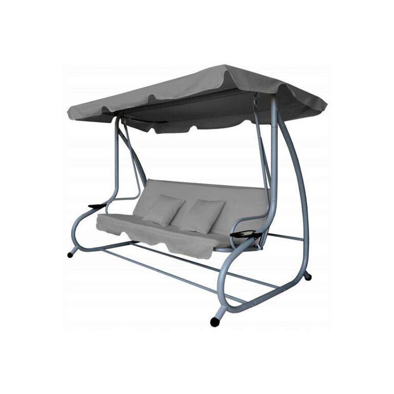 Balansoar gradina, 4 locuri, gri, 230 x130x170 cm, Angela