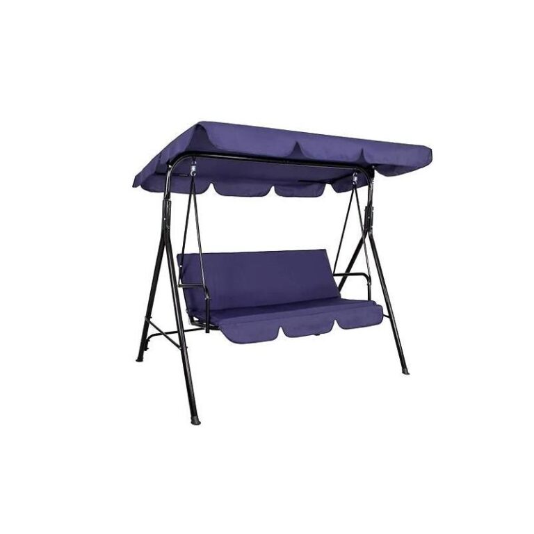 Balansoar gradina, 3 locuri, albastru, 170x110x150 cm, Cecilia