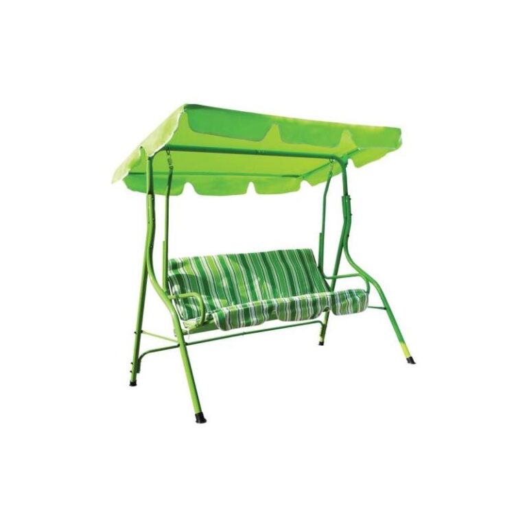 Balansoar gradina, 3 locuri, verde, 170x110x160 cm, MCT 27619