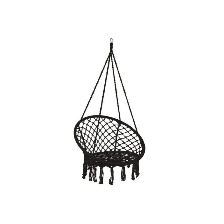 Hamac brazilian, tip scaun, Springos, gri, max 150kg, 79x80x120 cm