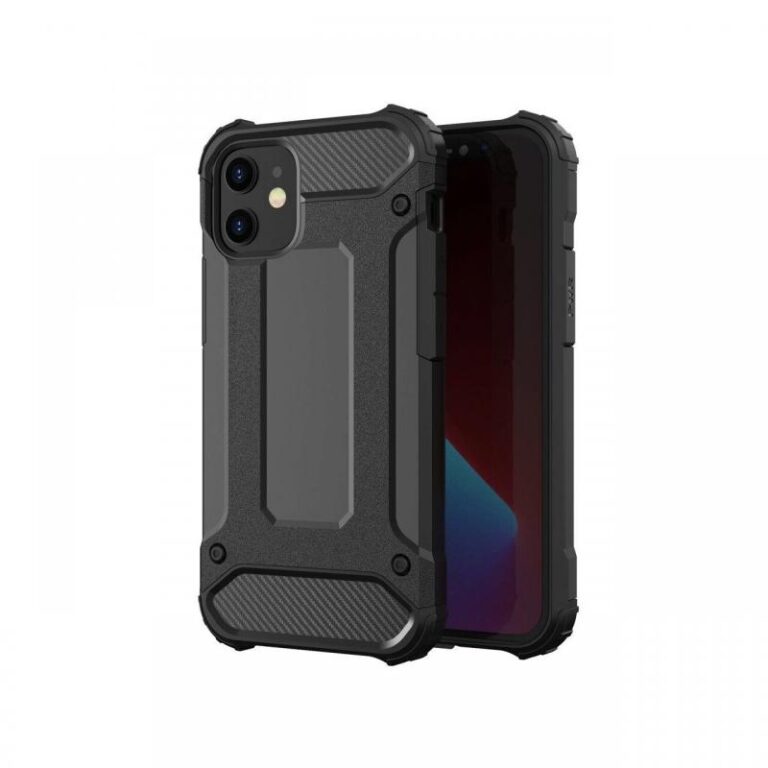 Husa iPhone 12 Mini Lemontti Hybrid Armor Negru