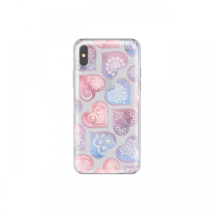 Husa iPhone X / XS Lemontti Silicon Art Hearts