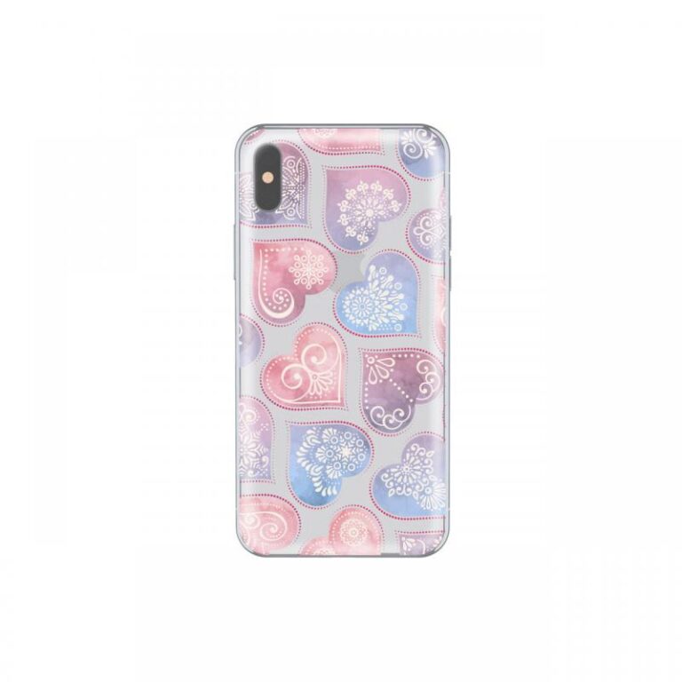 Husa iPhone X / XS Lemontti Silicon Art Hearts