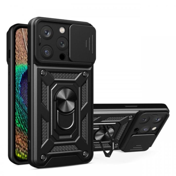 Lemontti Husa Hybrid Armor CamShield iPhone 14 Pro Negru Lemontti Husa Hybrid Armor CamShield iPhone 14 Pro Negru