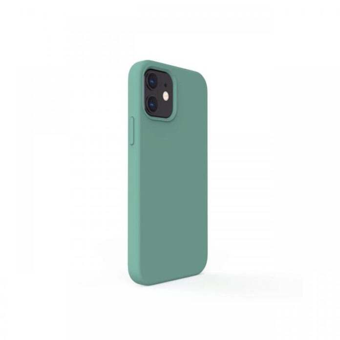 Husa iPhone 12 Mini Lemontti Liquid Silicon Forest Green Husa iPhone 12 Mini Lemontti Liquid Silicon Forest Green