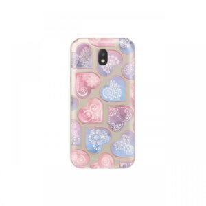 Husa Samsung Galaxy J3 (2017) Lemontti Silicon Art Hearts Husa Samsung Galaxy J3 (2017) Lemontti Silicon Art Hearts