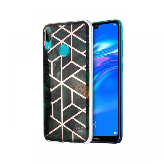 Husa Huawei Y7 2019 Lemontti Plating Marble Pattern Soft Purple