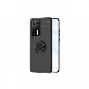 Husa Huawei P40 Lemontti Metal Ring Holder Black Husa Huawei P40 Lemontti Metal Ring Holder Black