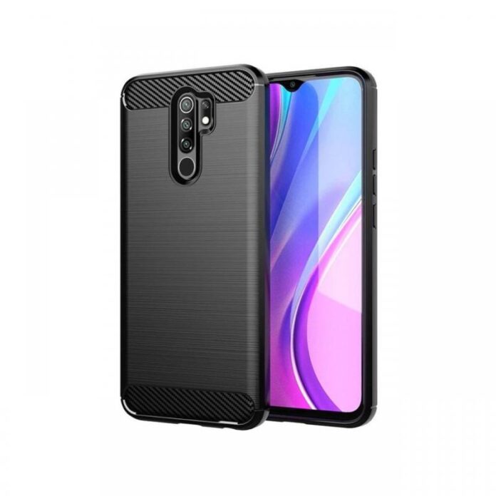 Husa Xiaomi Redmi 9 Lemontti Carbon Case Flexible Negru