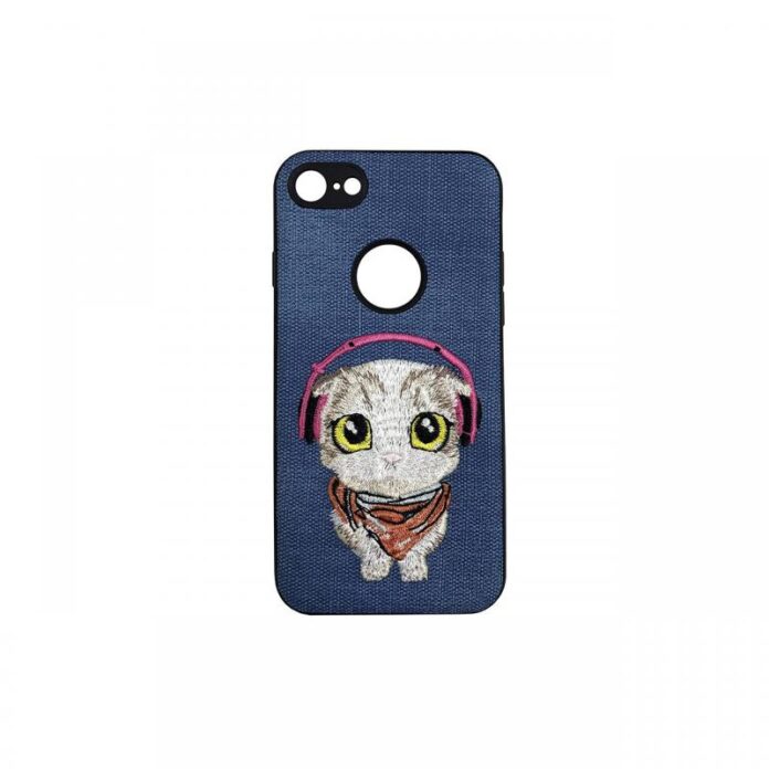 Husa iPhone SE2022 Lemontti Embroidery Orange Puppy