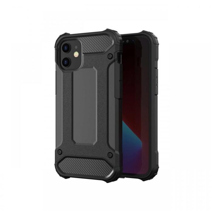 Husa iPhone 12 Pro Max Lemontti Hybrid Armor Negru Husa iPhone 12 Pro Max Lemontti Hybrid Armor Negru