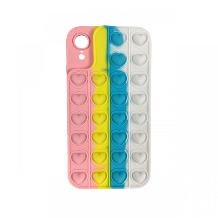 Husa iPhone XR Lemontti Heart Pop it Multicolor 2