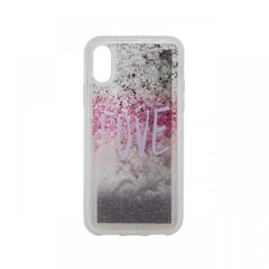 Husa iPhone XS / X Lemontti Liquid Sand Love Husa iPhone XS / X Lemontti Liquid Sand Love