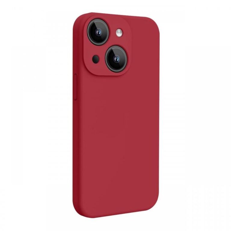 Lemontti Husa Liquid Silicon MagCharge iPhone 15 Visiniu (protectie 360°, material fin, captusit cu microfibra)