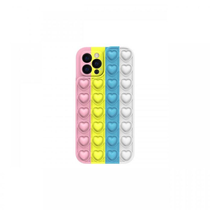 Husa iPhone 12 Pro Lemontti Heart Pop it Multicolor 2 Husa iPhone 12 Pro Lemontti Heart Pop it Multicolor 2