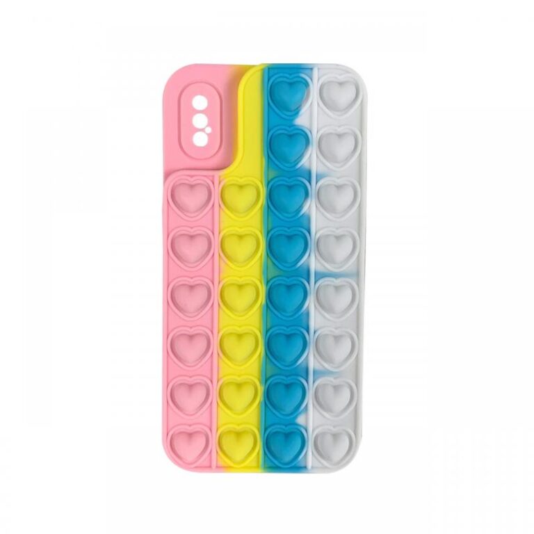 Husa iPhone X / XS Lemontti Heart Pop it Multicolor 2