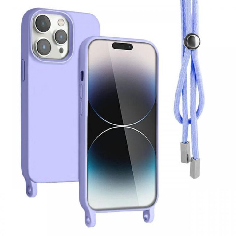 Lemontti Husa Silicon cu Snur iPhone 14 Pro Verde (protectie 360°, material fin, captusit cu microfibra)