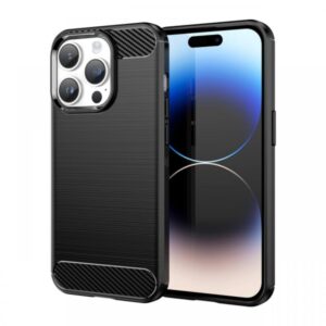 Lemontti Husa Carbon Case Flexible iPhone 14 Pro Albastru Lemontti Husa Carbon Case Flexible iPhone 14 Pro Albastru