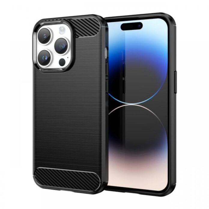 Lemontti Husa Carbon Case Flexible iPhone 14 Pro Albastru
