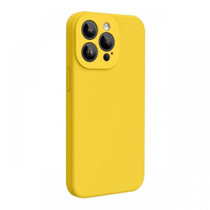 Lemontti Husa Liquid Silicon MagCharge iPhone 15 Pro Max Crem (protectie 360°, material fin, captusit cu microfibra)