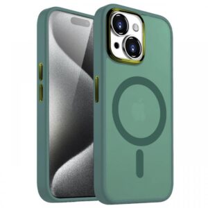 Lemontti Husa Guardian Magsafe iPhone 15 Transparent/ Verde Lemontti Husa Guardian Magsafe iPhone 15 Transparent/ Verde