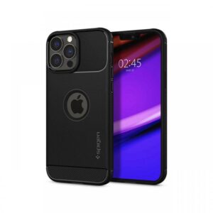 Husa iPhone 13 Pro Spigen Rugged Armor Matte Black Husa iPhone 13 Pro Spigen Rugged Armor Matte Black